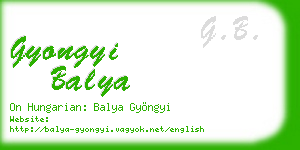 gyongyi balya business card